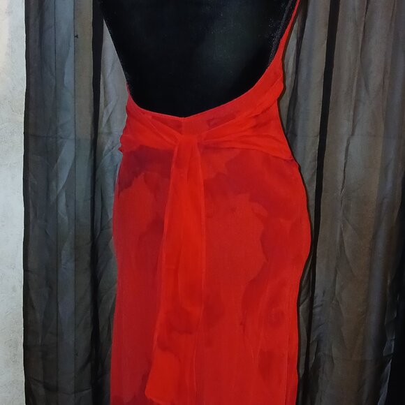 SIZE XS: Vintage Silk Victoria's Secret Halter Slip Gown - Picture 12 of 16